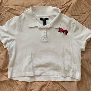 Forever 21 cropped polo top